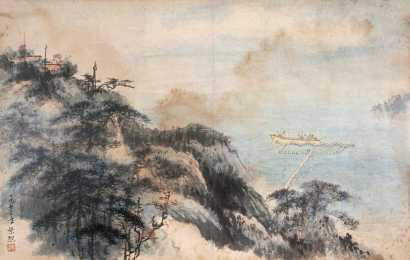 魏紫熙 癸丑（1973年）作 海港 镜心